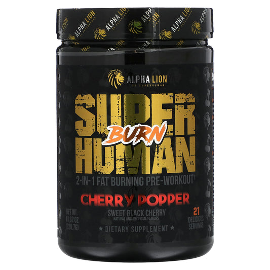 ALPHA LION, SuperHuman Burn, Cherry Popper, Sweet Black Cherry, 11.62 oz (329.7 g)