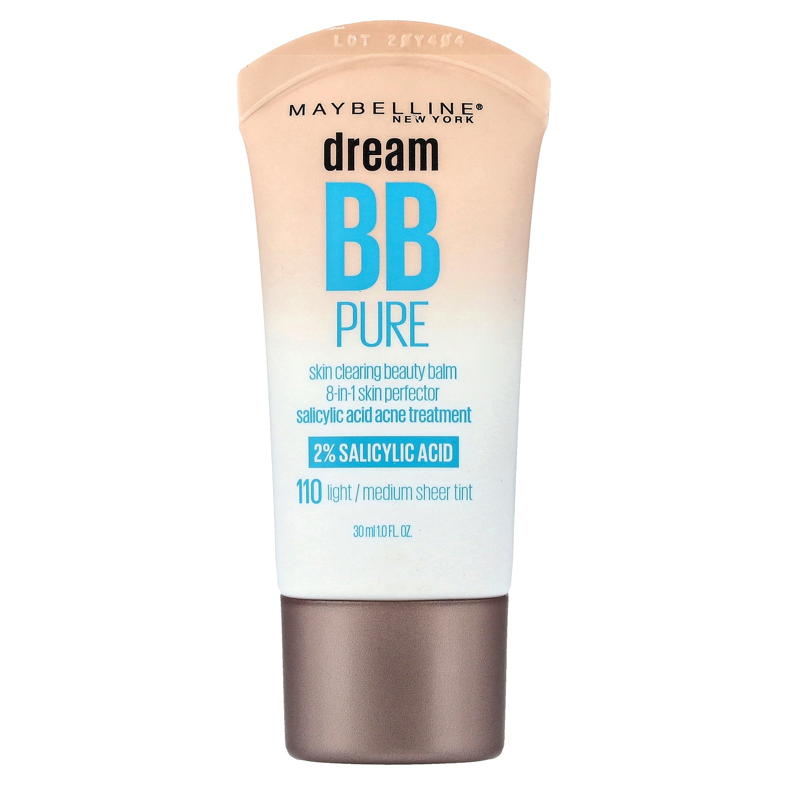 Maybelline, Dream BB Pure, Skin Clearing Beauty Balm, 110 Light/Medium Sheet Tint, 1 fl oz (30 ml)
