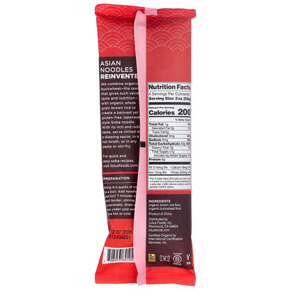Lotus Foods, Buckwheat & Brown Soba Rice Noodles, 8 oz (227 g)