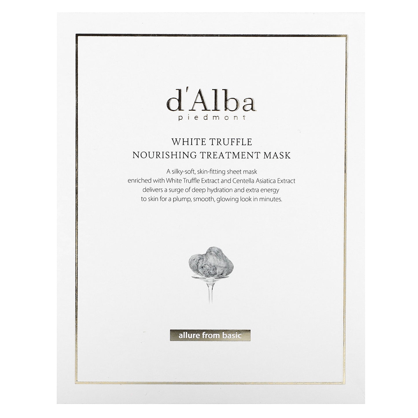 d'Alba, White Truffle Nourishing Treatment Beauty Mask, 5 Sheet Masks, 0.84 fl oz (25 ml) Each