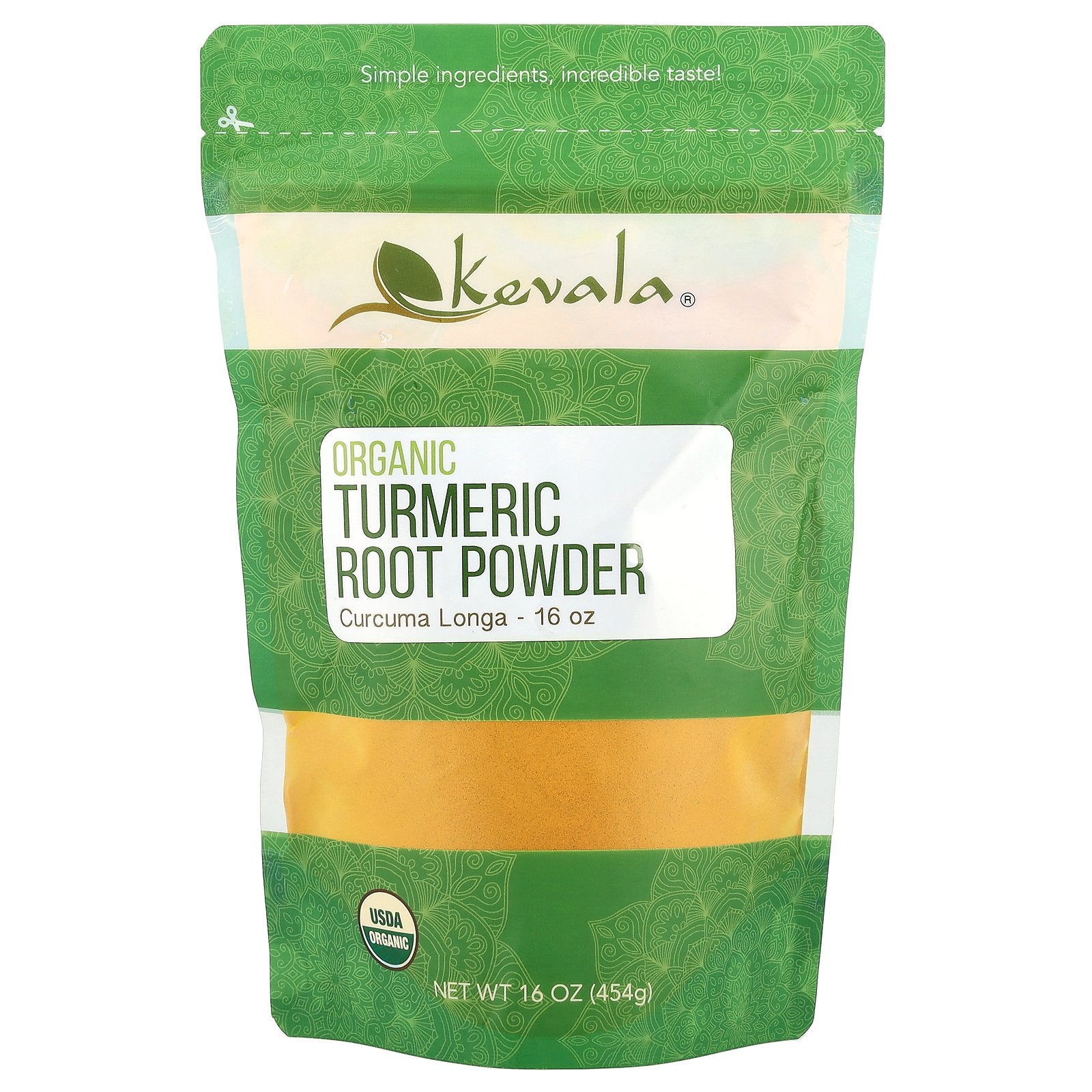Kevala, Organic Turmeric Root Powder, 16 oz (454 g)