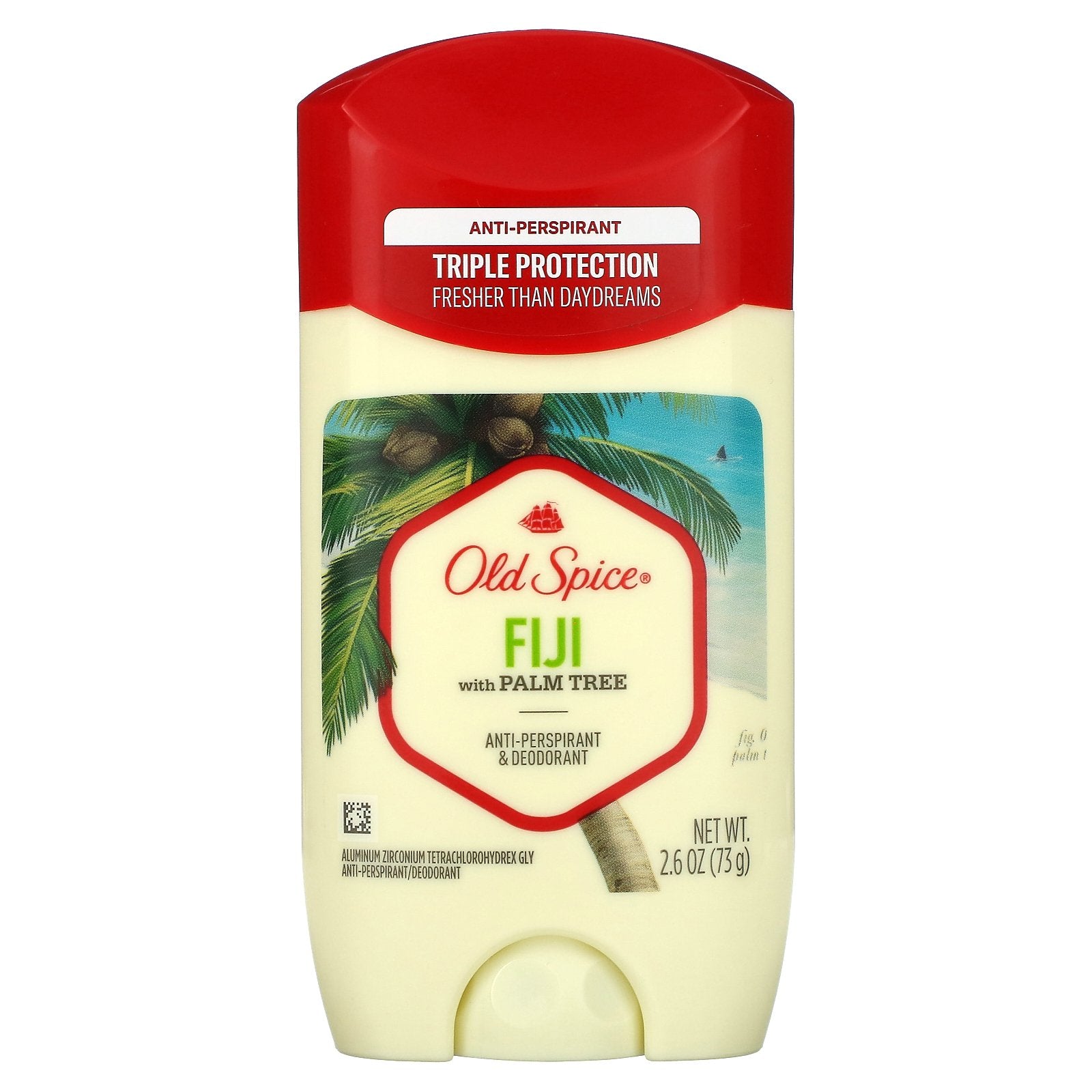 Old Spice, Anti-Perspirant & Deodorant, Fiji with Palm Tree, 2.6 oz (73 g)