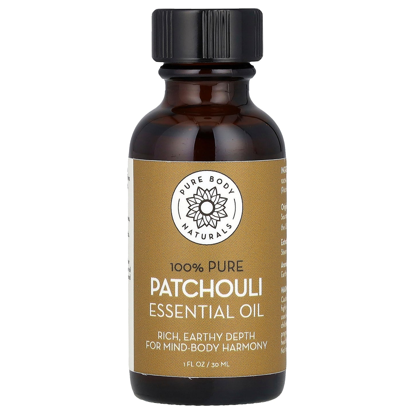 Pure Body Naturals, 100% Pure Essential Oil, Patchouli, 1 fl oz (30 ml)