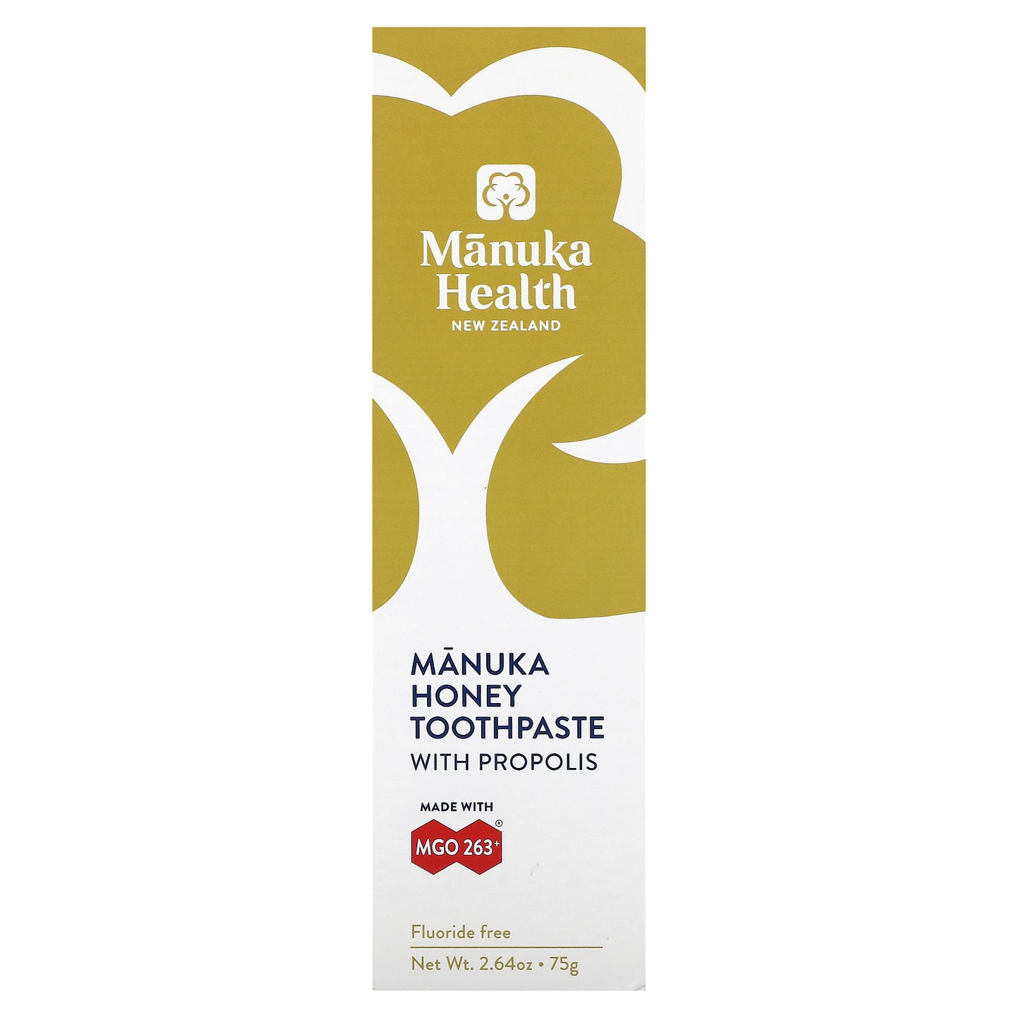 Manuka Health, Manuka Honey Fluoride Free Toothpaste with Propolis, 2.64 oz (75 g)