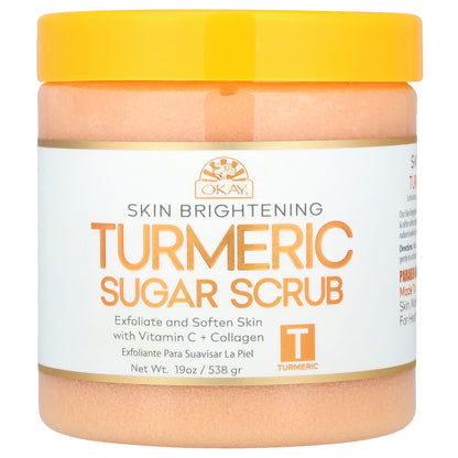 Okay Pure Naturals, Skin Brightening, Sugar Scrub, Turmeric , 19 oz (538 g)