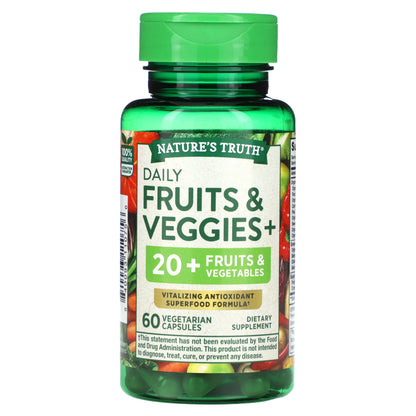 Nature's Truth, Daily Fruit & Veggies +, 60 Capsules
