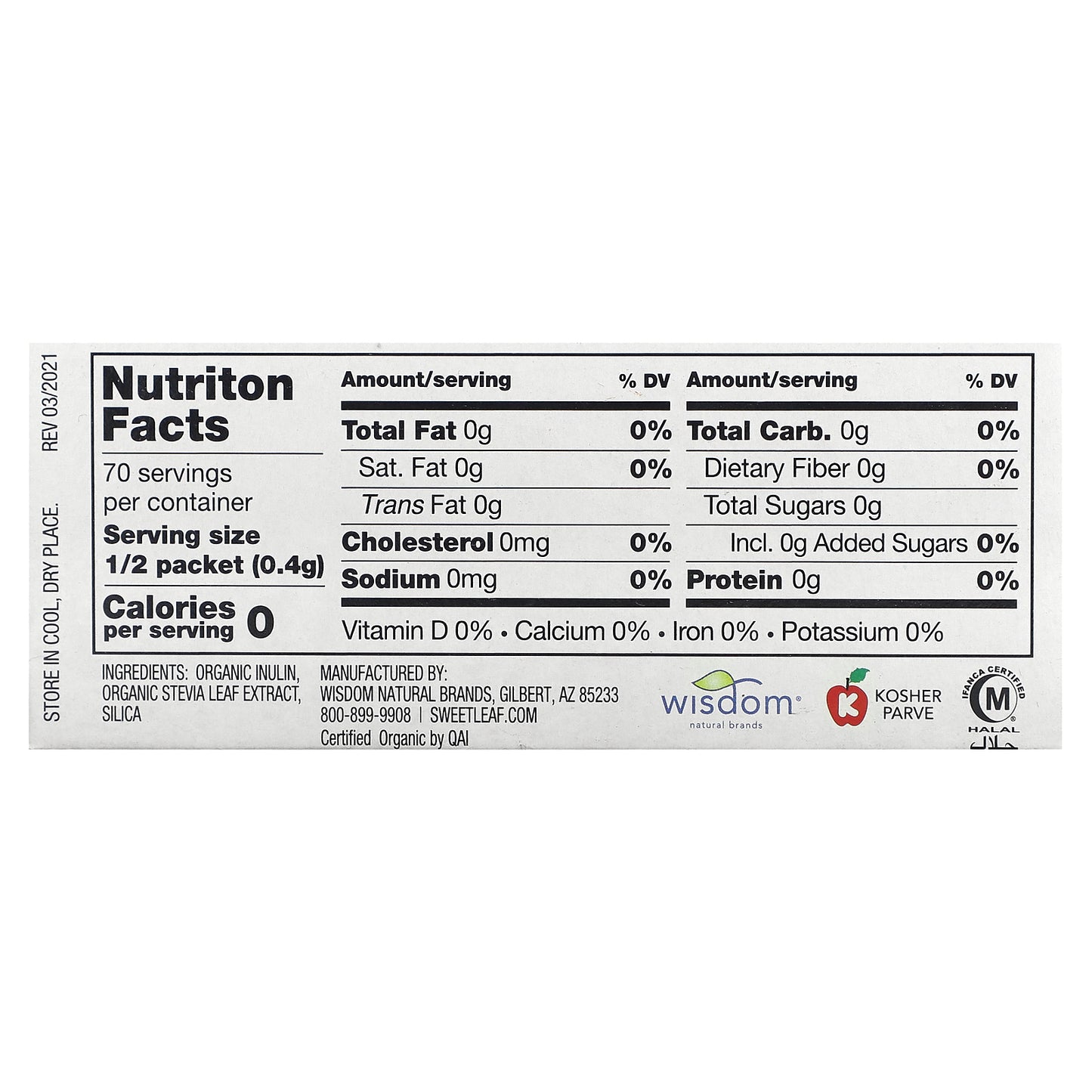 SweetLeaf Stevia, Organic Stevia Sweetener, 35 Packets, 1 oz (28.3 g)