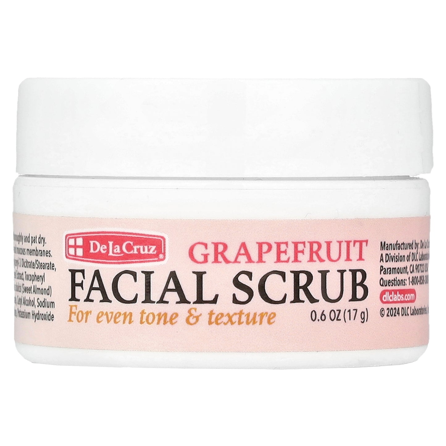 De La Cruz, Facial Scrub, Grapefruit , 0.6 oz (17 g)