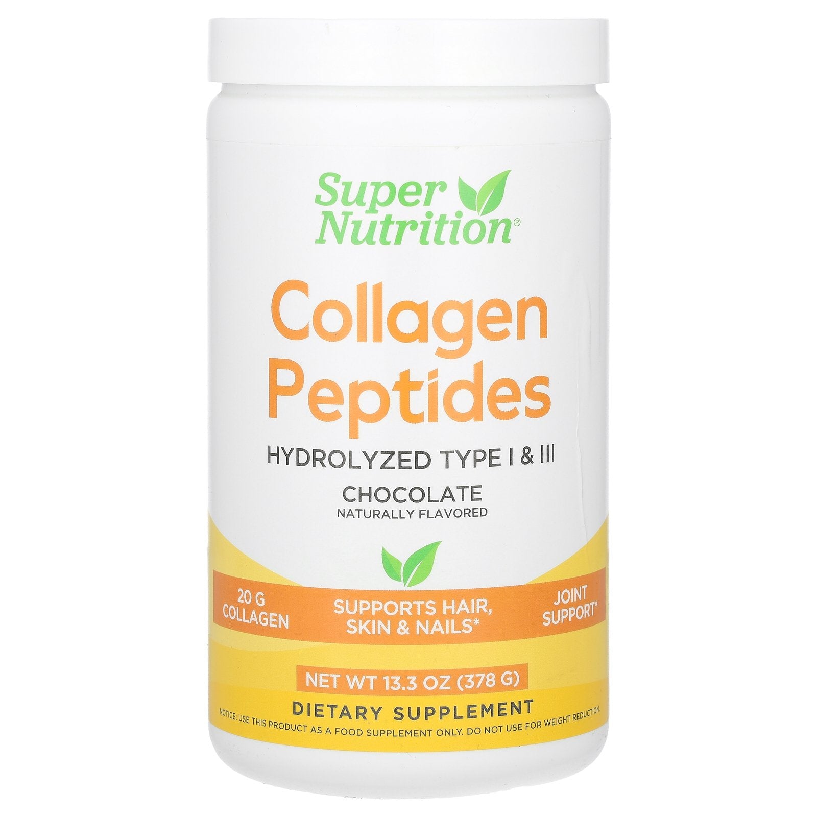 Super Nutrition, Collagen Peptides, Chocolate, 13.33 oz (378 g)