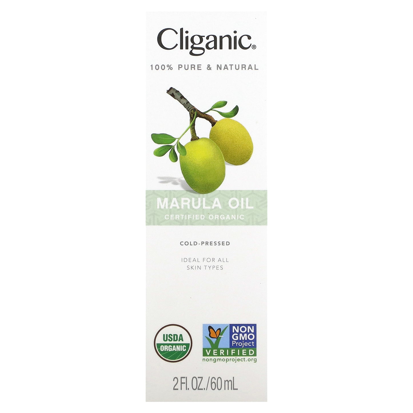 Cliganic, 100% Pure & Natural, Marula Oil, 2 fl oz (60 ml)