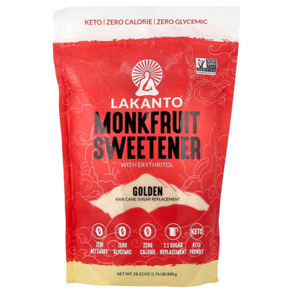 Lakanto, Monkfruit Sweetener with Erythritol, Golden, 28.22 oz (800 g)