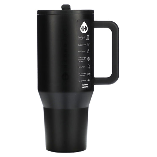 HydroJug, Traveler Tumbler, Black, 40 oz