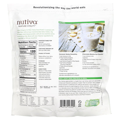 Nutiva, Organic Hemp Seed Protein, 3 lbs (1.36 kg)