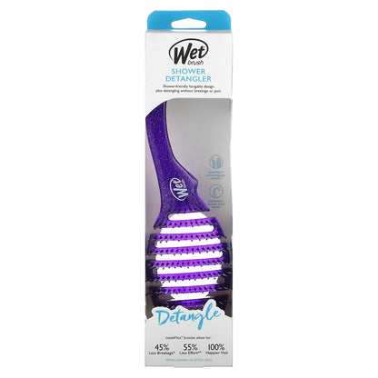 Wet Brush, Shower Detangler Brush, Purple, 1 Brush