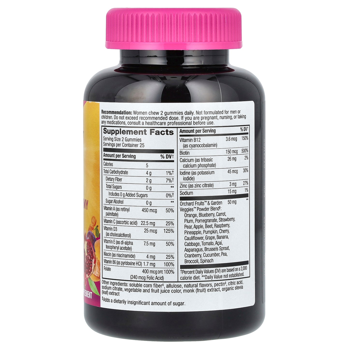 Nature's Way, Alive! Women's Gummy Multivitamin, Zero Sugar, Strawberry, 50 Gummies