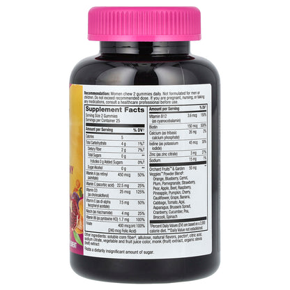 Nature's Way, Alive! Women's Gummy Multivitamin, Zero Sugar, Strawberry, 50 Gummies