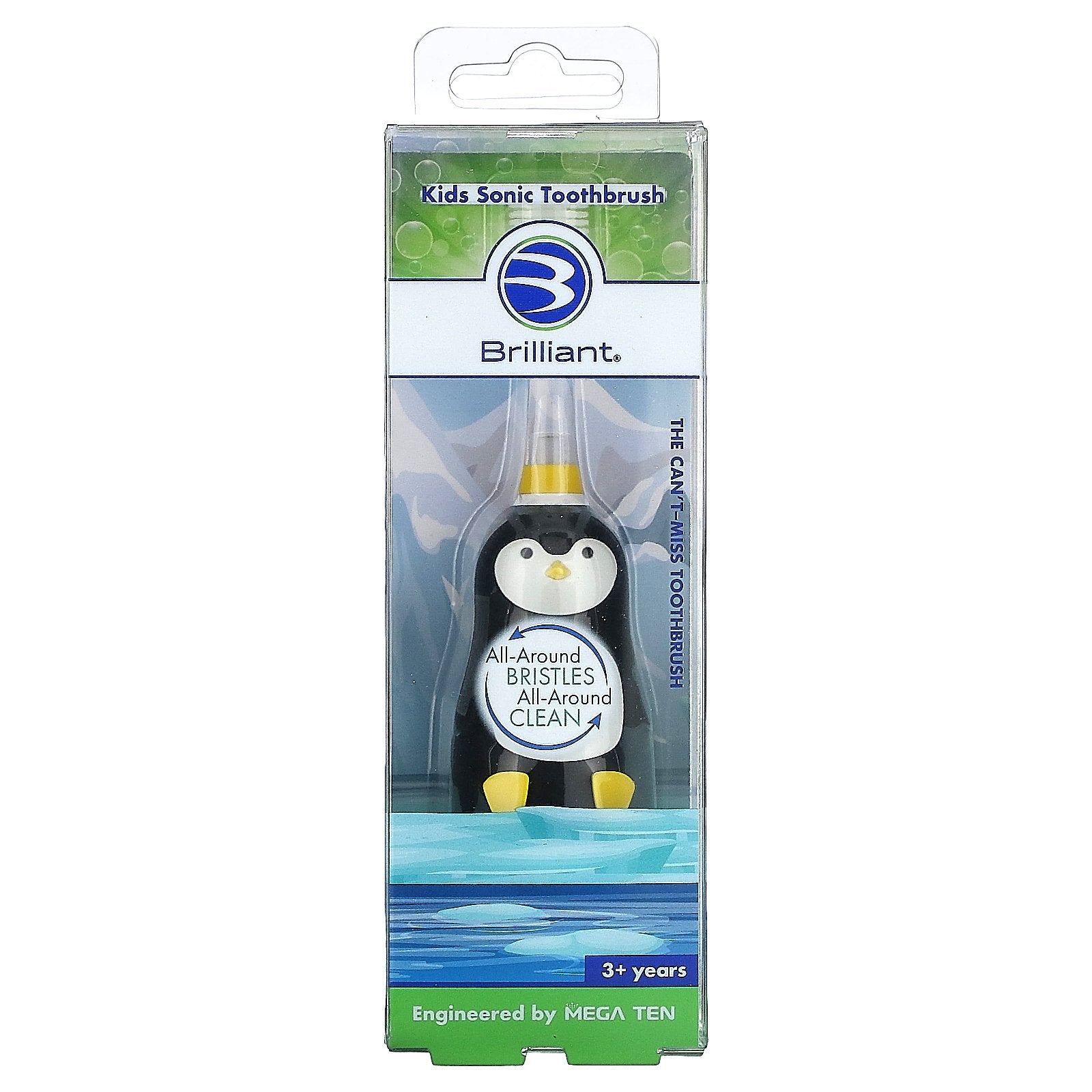 Baby Buddy, Brilliant, Kids Sonic Toothbrush, 3+ Years, Penguin, 1 Sonic Toothbrush