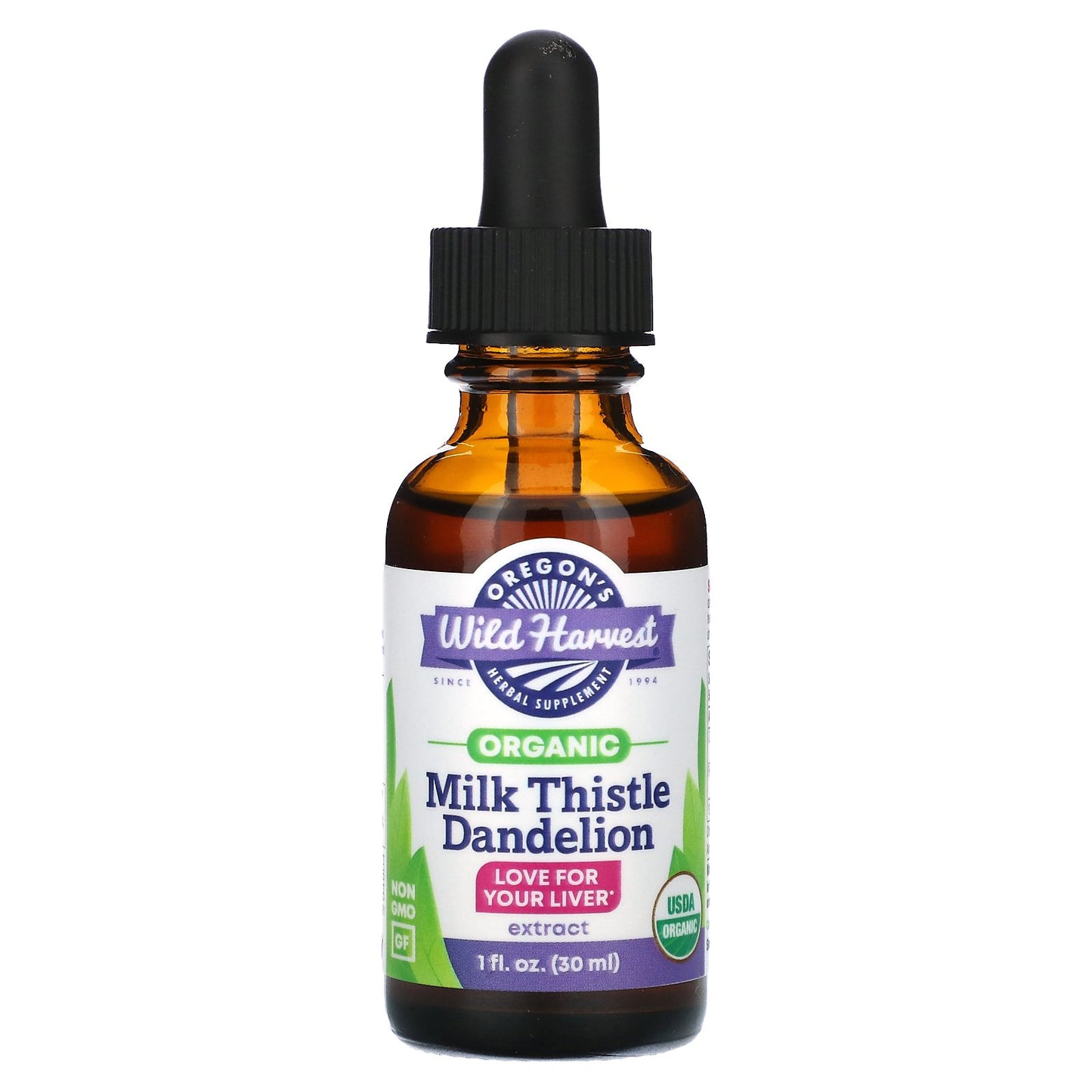 Oregon's Wild Harvest, Organic Milk Thistle Dandelion Extract, 1 fl oz (30 ml)