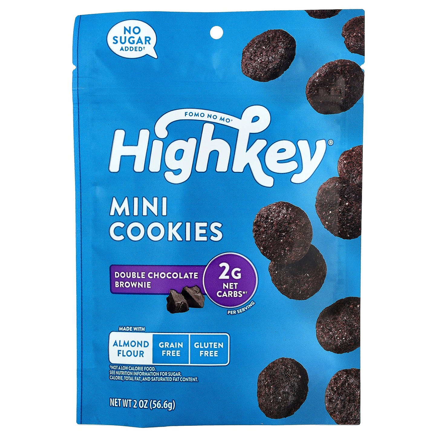 HighKey, Mini Cookies, Double Chocolate Brownie, 2 oz (56.6 g)