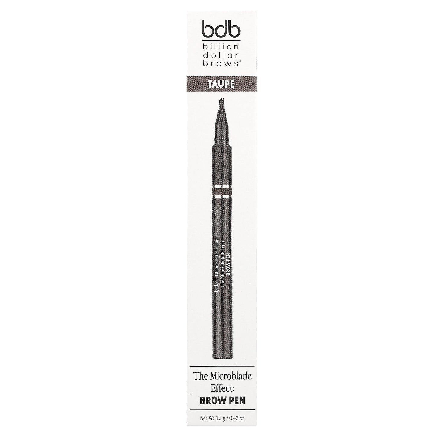 Billion Dollar Beauty, Billion Dollar Brows, The Microblade Effect: Brow Pen, Taupe, 0.42 oz (1.2 g)