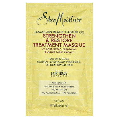 SheaMoisture, Jamaican Black Castor Oil, Strengthen & Restore Treatment Hair Masque, 2 oz (57 g)