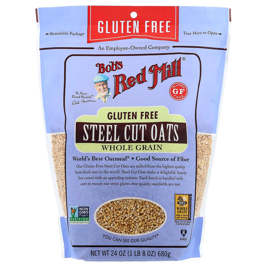 Bob's Red Mill, Steel Cut Oats, Whole Grain, Gluten Free, 24 oz (680 g)