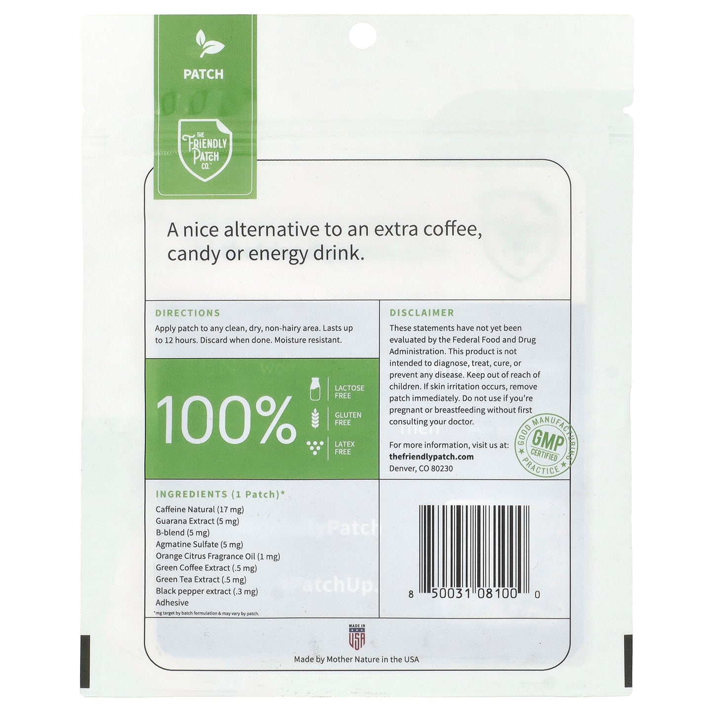 The Friendly Patch, Boost, Energy Patch, 28 Patches