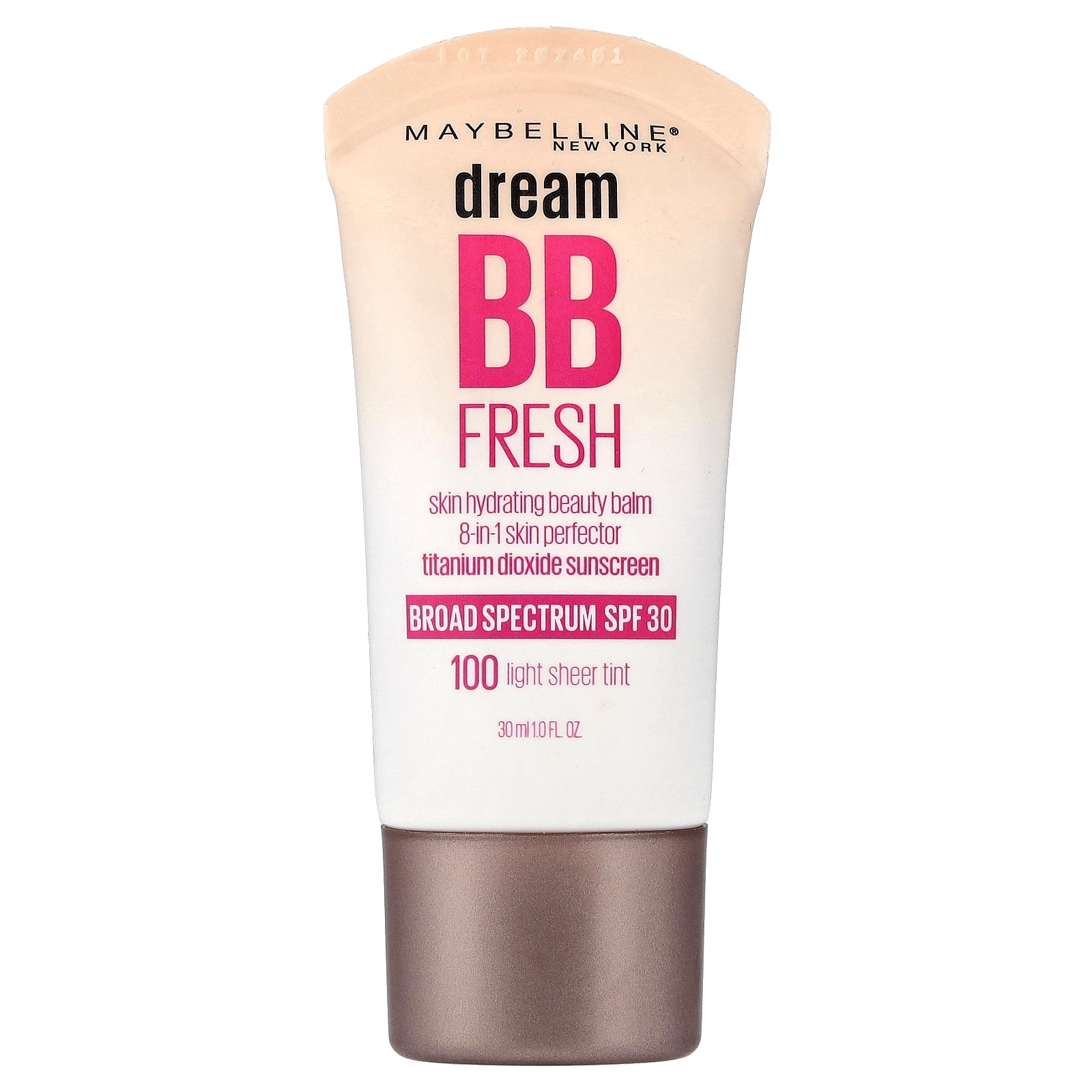 Maybelline, Dream BB Fresh, Skin Hydrating Beauty Balm, SPF 30, 100 Light Sheer Tint, 1 fl oz (30 ml)