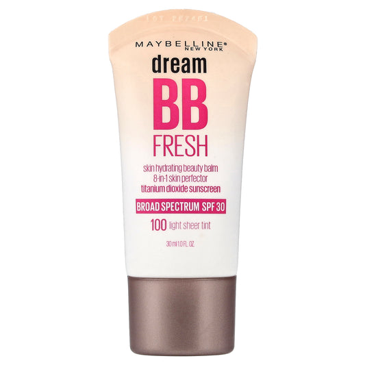 Maybelline, Dream BB Fresh, Skin Hydrating Beauty Balm, SPF 30, 100 Light Sheer Tint, 1 fl oz (30 ml)