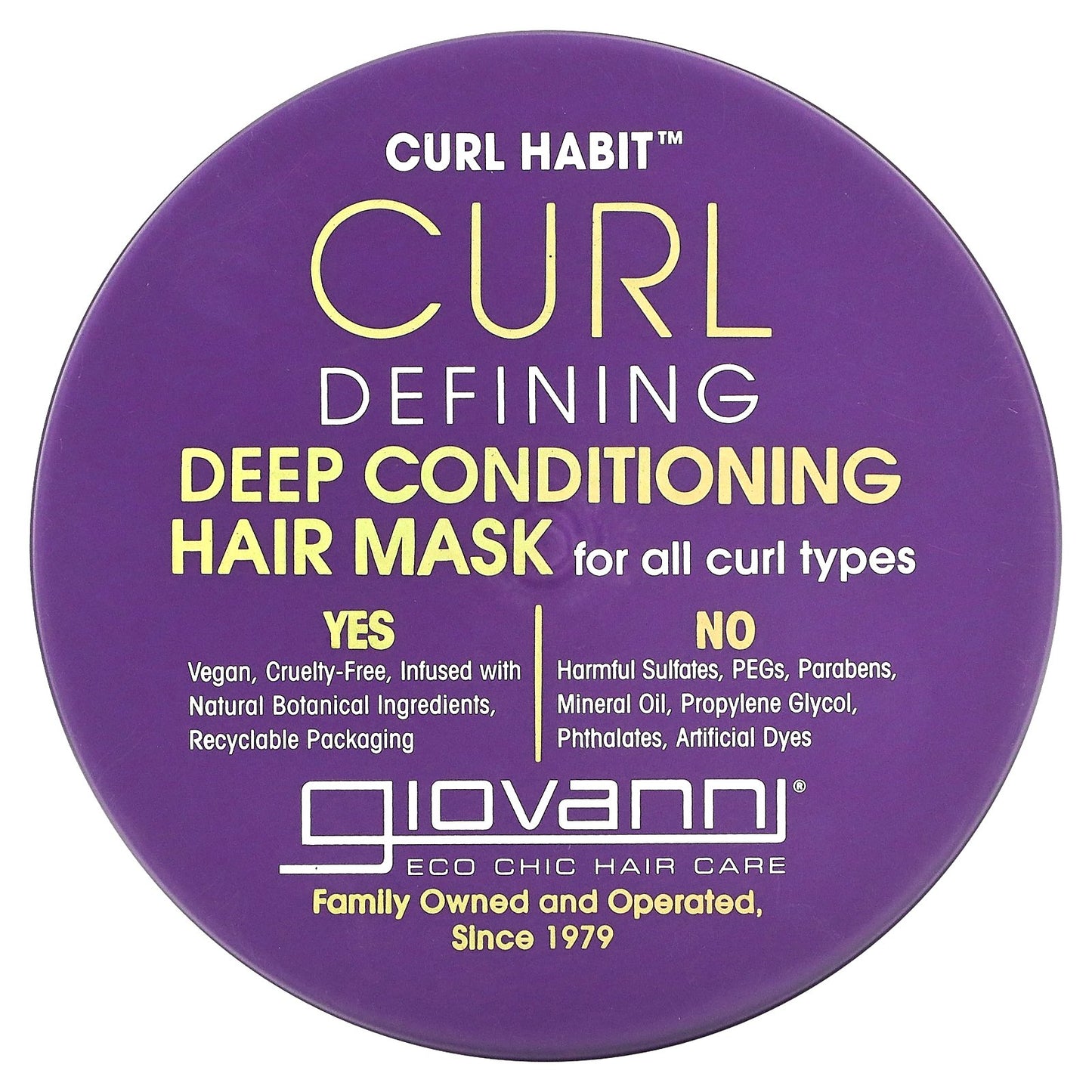 Giovanni, Curl Habit, Curl Defining Deep Conditioning Hair Mask, For All Curl Types, 10 fl oz (295 ml)