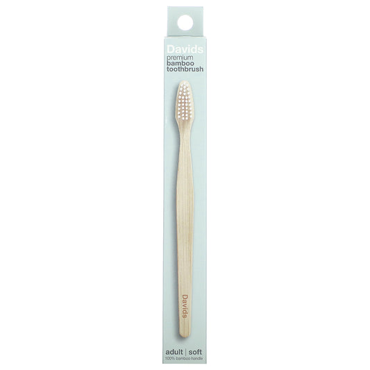 Davids, Premium Bamboo Toothbrush,  Soft, Adult, 1 Toothbrush