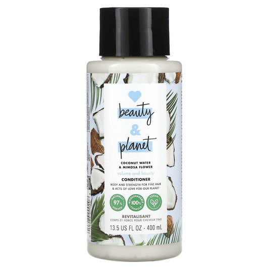 Love Beauty and Planet, Volume and Bounty Conditioner, Coconut Water & Mimosa Flower, 13.5 fl oz (400 ml)