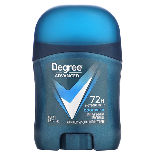 Degree, Advanced 72 Hour MotionSense, Antiperspirant Deodorant, Cool Rush, 0.5 oz (14 g)