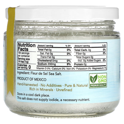 Kevala, Fleur De Sel, Less Sodium, Gourmet Sea Salt, 6.5 oz (184 g)