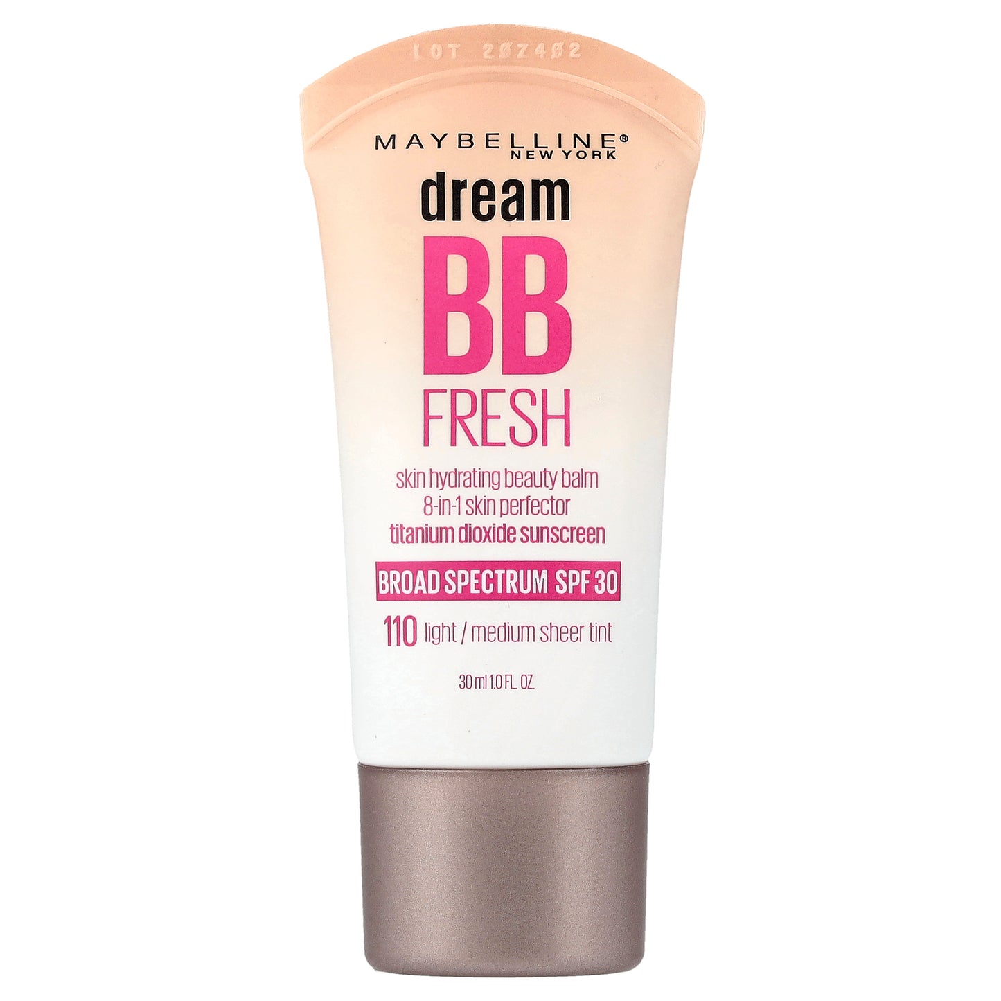 Maybelline, Dream BB Fresh, Skin Hydrating Beauty Balm, SPF 30, 110 Light/Medium Sheer Tint, 1 fl oz (30 ml)