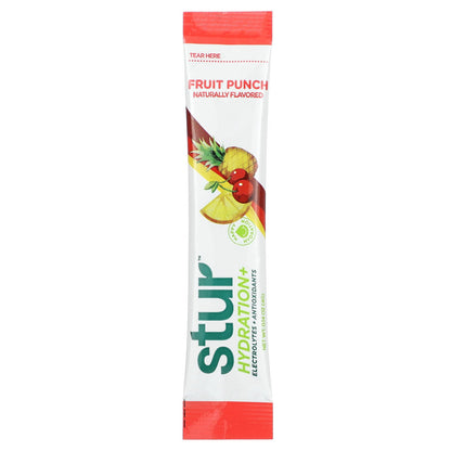 Stur, Hydration + Electrolytes + Antioxidants Drink Mix, Fruit Punch, 8 Sticks, 0.14 oz (4 g) Each