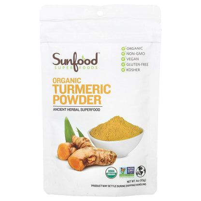 Sunfood, Organic Turmeric Powder, 4 oz (113 g)