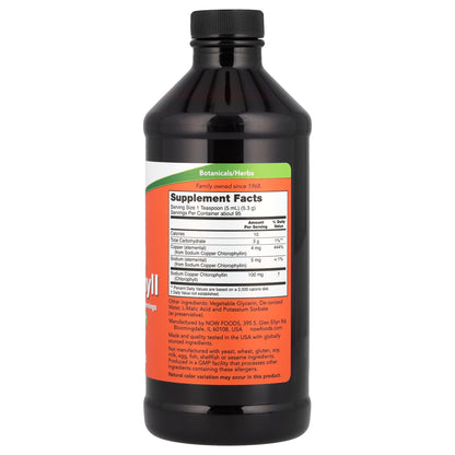 NOW Foods, Liquid Chlorophyll, Unflavored, 16 fl oz (473 ml)