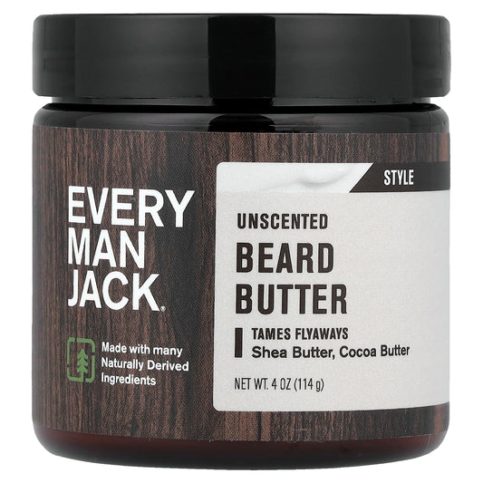 Every Man Jack, Beard Butter, Unscented, 4 oz (114 g)