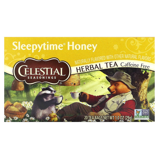 Celestial Seasonings, Herbal Tea, Sleepytime® Honey, Caffeine Free, 20 Tea Bags 1 oz (29 g)
