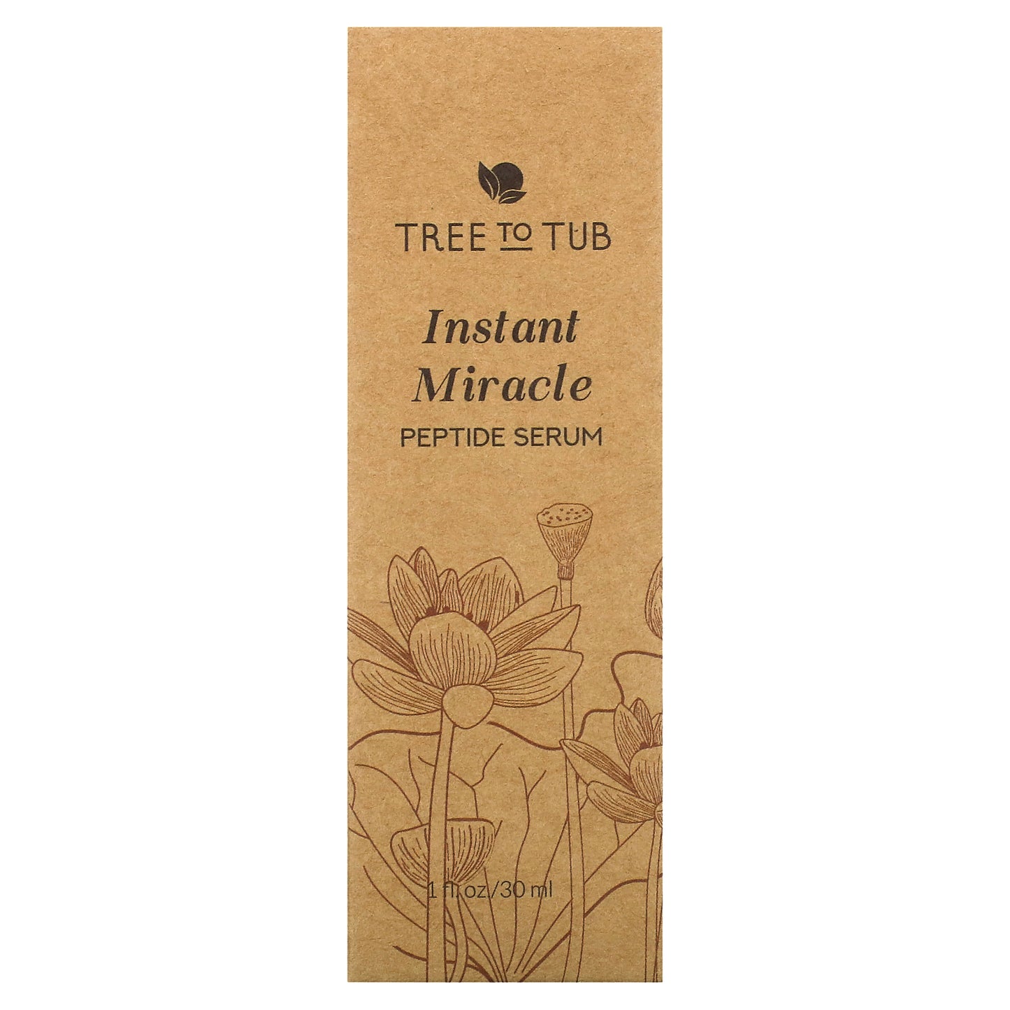 Tree To Tub, Instant Miracle Peptide Serum, 1 fl oz (30 ml)