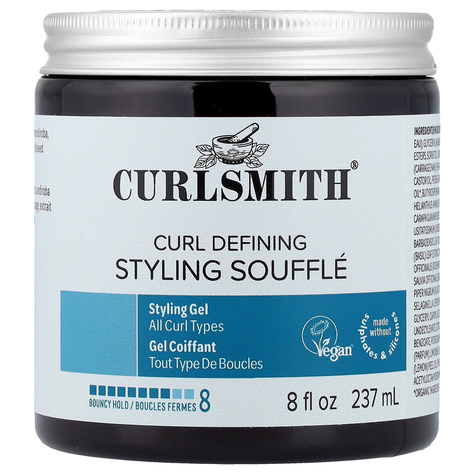 Curlsmith, Curl Defining Styling Souffle, Bouncy Hold, All Curls Types, 8 fl oz (237 ml)
