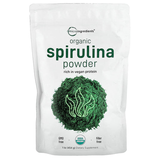 Micro Ingredients, Organic Spirulina Powder, 1 lb (454 g)