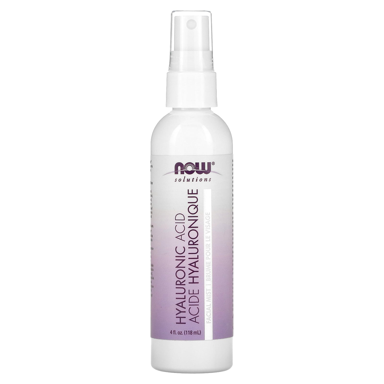 NOW Foods, Solutions, Hyaluronic Acid Hydration Facial Mist, 4 fl oz (118 ml)