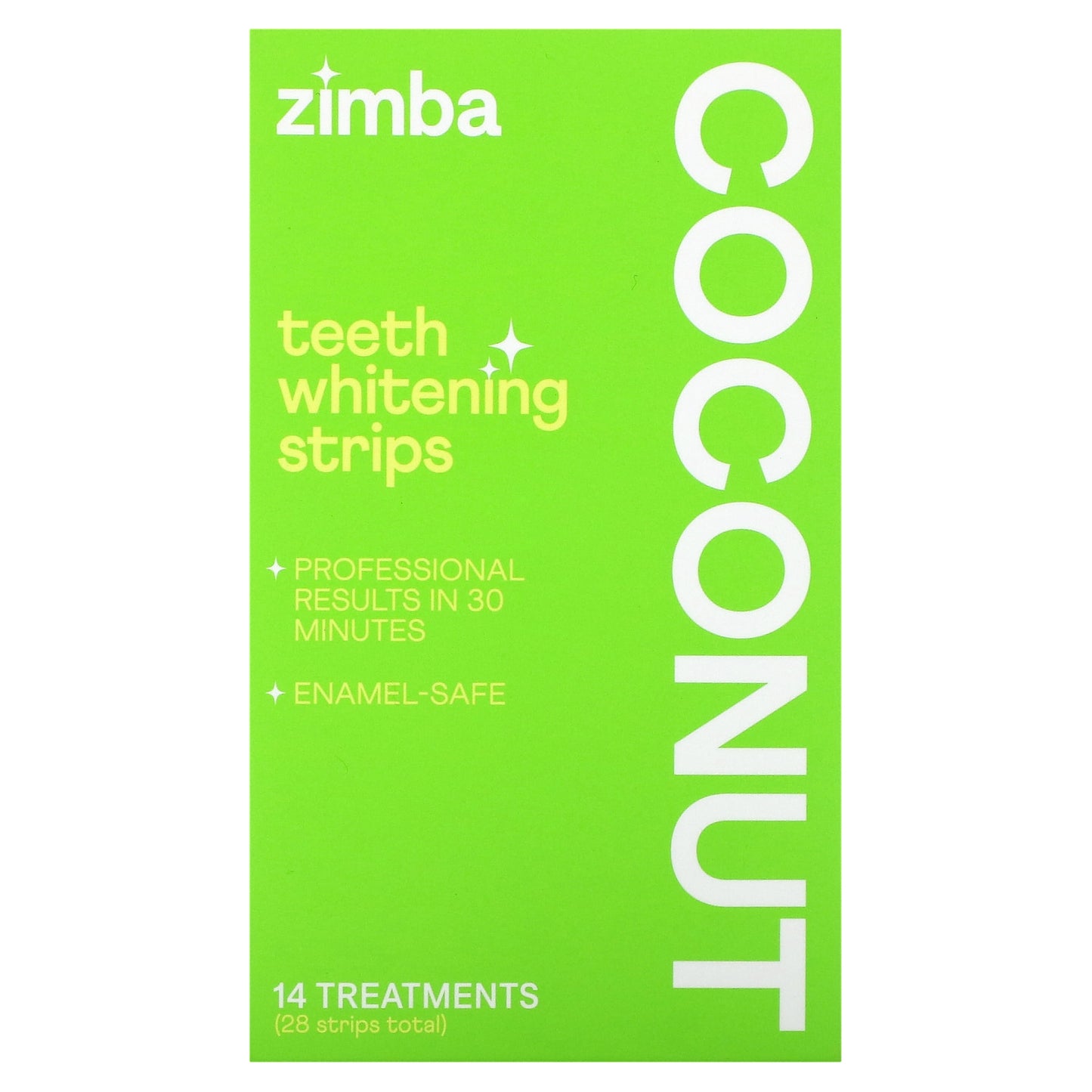 Zimba, Teeth Whitening Strips, Coconut, 14 Treatments
