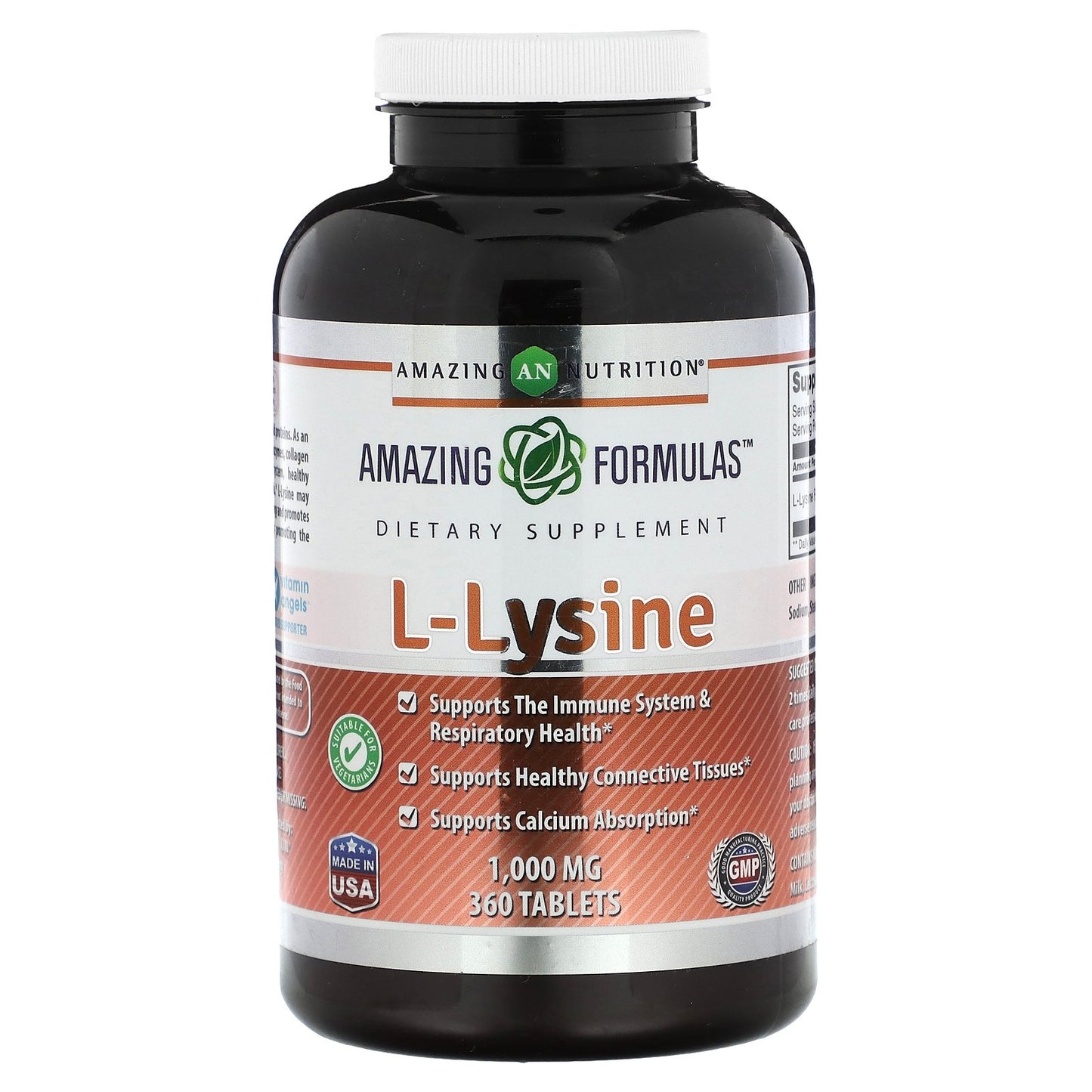 Amazing Nutrition, L-Lysine, 1,000 mg, 360 Tablets