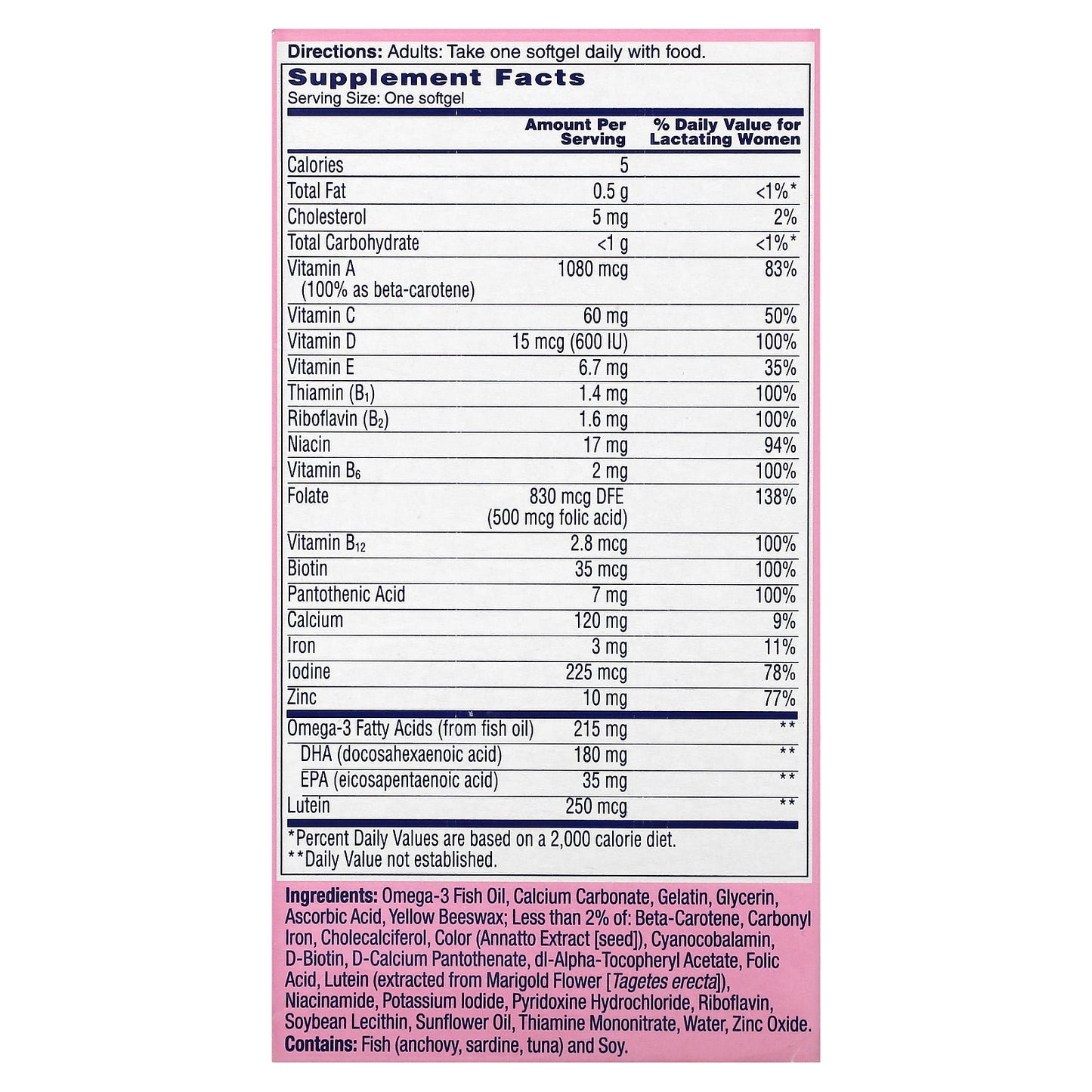 One-A-Day, Postnatal Complete Multivitamin , 60 Softgels