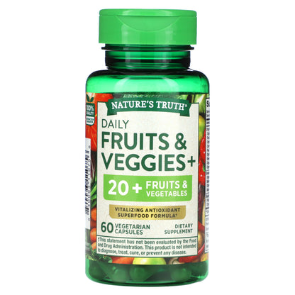 Nature's Truth, Daily Fruit & Veggies +, 60 Vegetarian Capsules