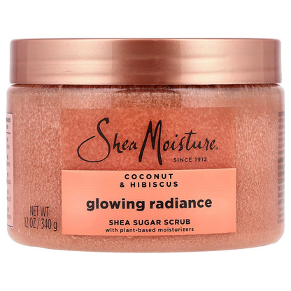 SheaMoisture, Glowing Radiance Shea Sugar Scrub, Coconut & Hibiscus, 12 oz (340 g)