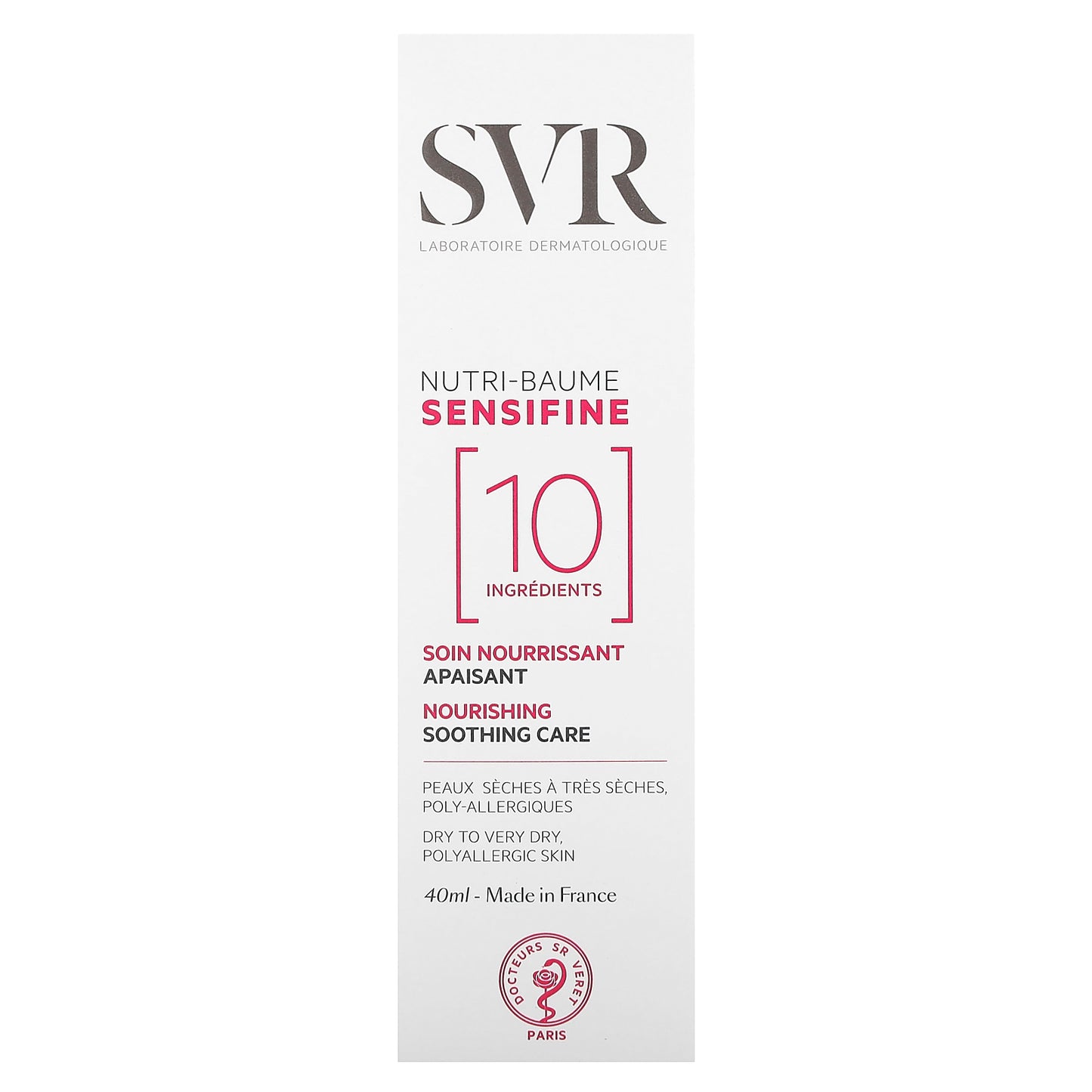 SVR, Sensifine, Nutri-Balm, Fragrance-Free, 1.4 fl oz (40 ml)